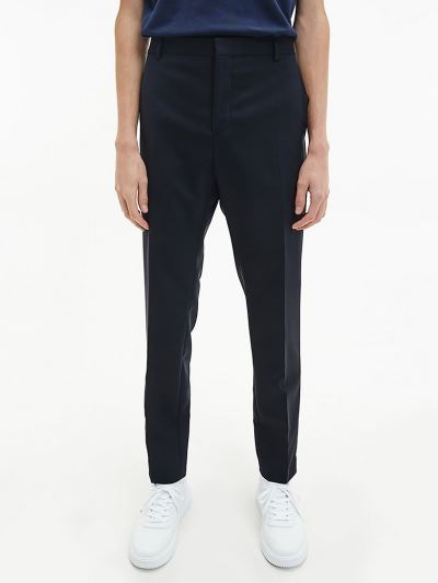 Calvin Klein Ruhák HU973967 | Calvin Klein Slim Stretch Wool Férfi Öltöny Nadrág Sötétkék